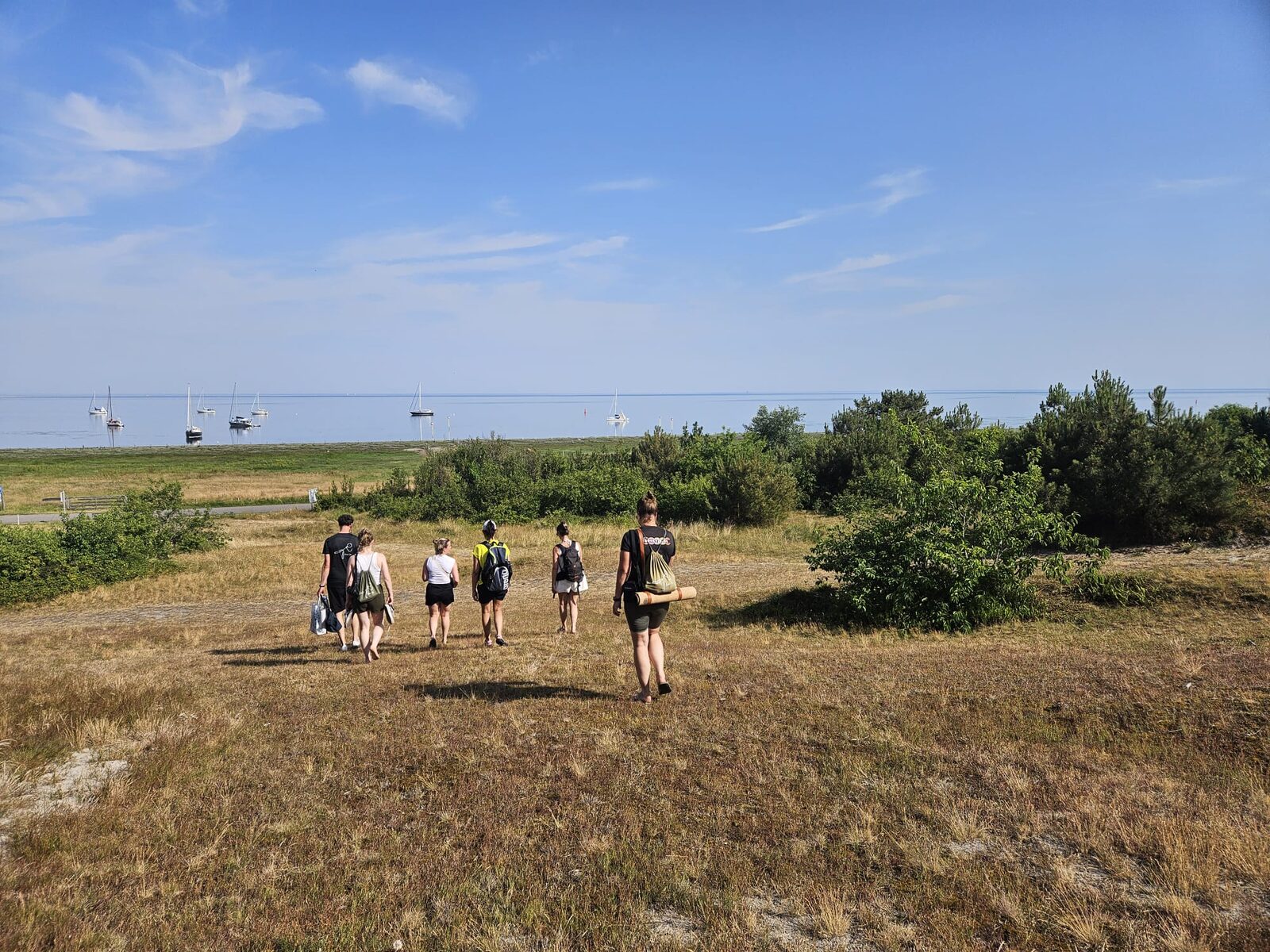 Beweging op het strand van Vlieland tijdens een retraite